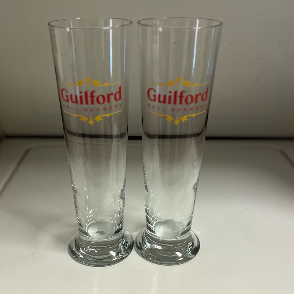Guilford Hall brewery - Baltimore, maryland - 2 pack of large pilsner glasses